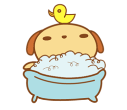 Foon is a sleepy golden retriever sticker #3664477