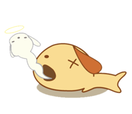 Foon is a sleepy golden retriever sticker #3664480