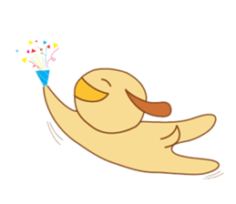 Foon is a sleepy golden retriever sticker #3664497