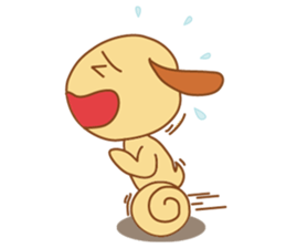 Foon is a sleepy golden retriever sticker #3664499