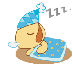 Foon is a sleepy golden retriever sticker #3664501