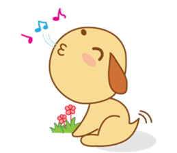 Foon is a sleepy golden retriever sticker #3664507