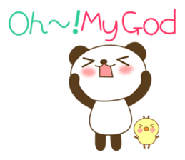 The cute panda 3 sticker #3665574