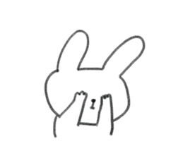 small rabbit sticker sticker #3666321