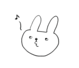 small rabbit sticker sticker #3666347