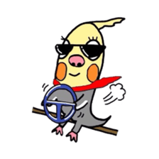 Okame-kun is the Cockatiel. sticker #3666832