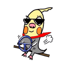 Okame-kun is the Cockatiel. sticker #3666832