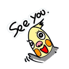 Okame-kun is the Cockatiel. sticker #3666833