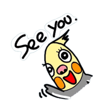 Okame-kun is the Cockatiel. sticker #3666833
