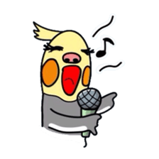 Okame-kun is the Cockatiel. sticker #3666836