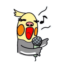 Okame-kun is the Cockatiel. sticker #3666836