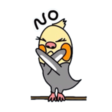 Okame-kun is the Cockatiel. sticker #3666838
