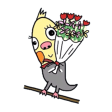Okame-kun is the Cockatiel. sticker #3666840