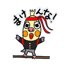 Okame-kun is the Cockatiel. sticker #3666841