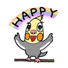 Okame-kun is the Cockatiel. sticker #3666842