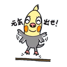 Okame-kun is the Cockatiel. sticker #3666843