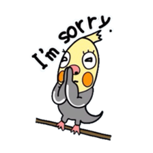 Okame-kun is the Cockatiel. sticker #3666847