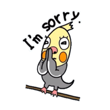 Okame-kun is the Cockatiel. sticker #3666847