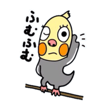 Okame-kun is the Cockatiel. sticker #3666850