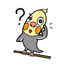 Okame-kun is the Cockatiel. sticker #3666851