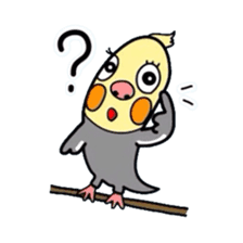 Okame-kun is the Cockatiel. sticker #3666851
