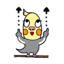 Okame-kun is the Cockatiel. sticker #3666855