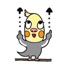 Okame-kun is the Cockatiel. sticker #3666855