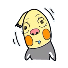 Okame-kun is the Cockatiel. sticker #3666859