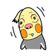 Okame-kun is the Cockatiel. sticker #3666859