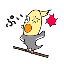 Okame-kun is the Cockatiel. sticker #3666861