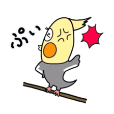 Okame-kun is the Cockatiel. sticker #3666861