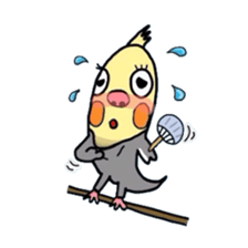 Okame-kun is the Cockatiel. sticker #3666862