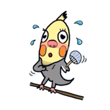 Okame-kun is the Cockatiel. sticker #3666862