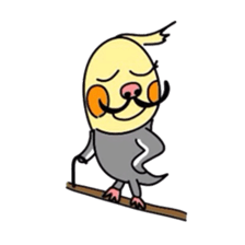 Okame-kun is the Cockatiel. sticker #3666865