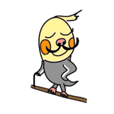 Okame-kun is the Cockatiel. sticker #3666865