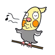 Okame-kun is the Cockatiel. sticker #3666867