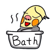 Okame-kun is the Cockatiel. sticker #3666870