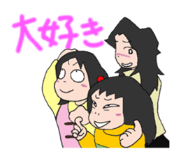 "KUMAPAN-CHI" The three sisters. sticker #3666892