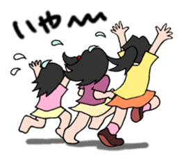 "KUMAPAN-CHI" The three sisters. sticker #3666907