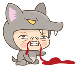 The Red and The Wolf sticker #3667076