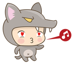 The Red and The Wolf sticker #3667107