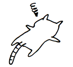 Unmotivated Cat Sticker sticker #3667152