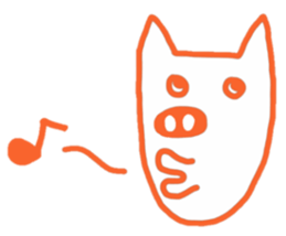 Crazy pig sticker #3667461