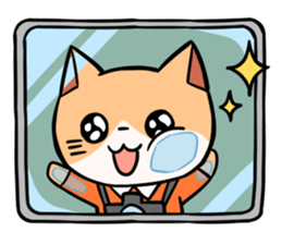 Cats and train sticker #3667667