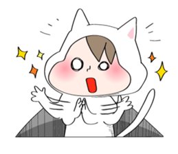 cute cat in the hole2 sticker #3667871