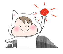 cute cat in the hole2 sticker #3667876