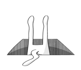 cute cat in the hole2 sticker #3667878