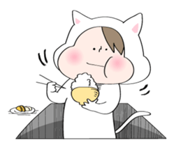 cute cat in the hole2 sticker #3667881