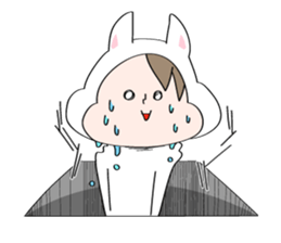 cute cat in the hole2 sticker #3667884