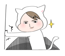 cute cat in the hole2 sticker #3667887